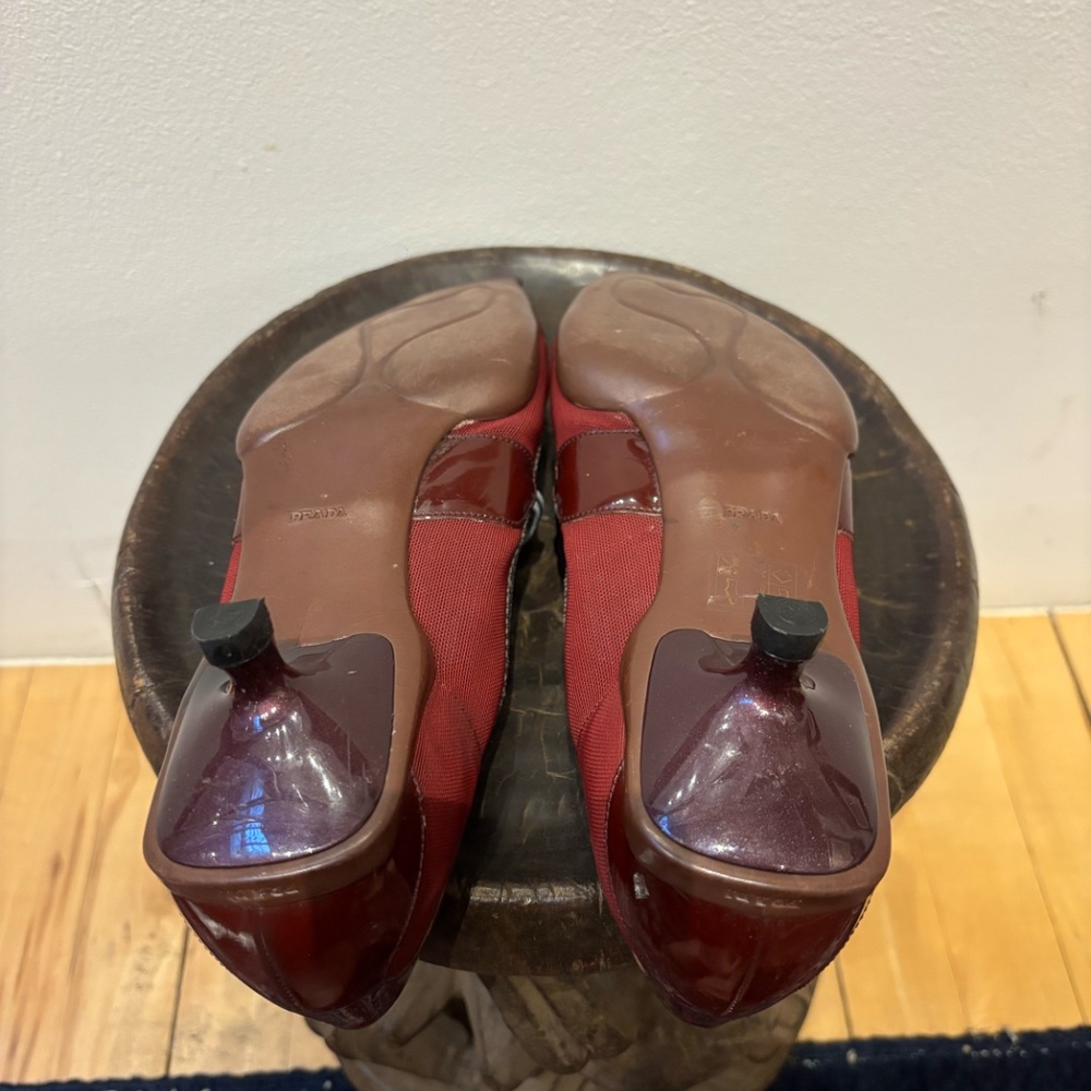 Prada Linea Rossa shoes Bordeau and light blue. - Picture 6 of 6